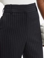 Thumbnail for your product : Victoria Beckham High-rise Pinstriped Wool Trousers - Navy Multi
