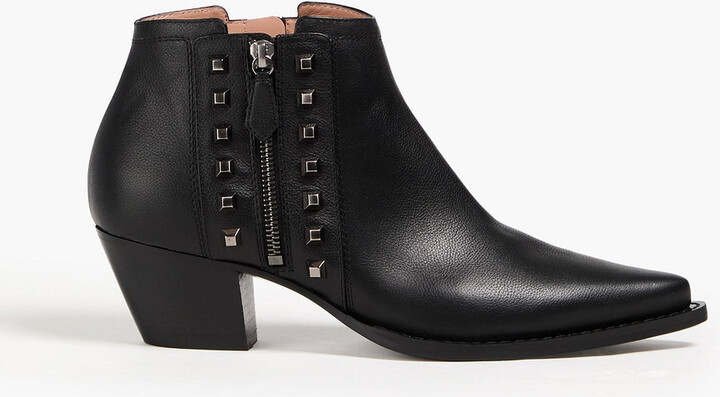 Alberta Ferretti Studded leather ankle boots