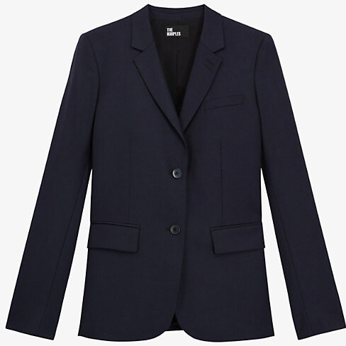 The Kooples Womens Nav01 Single-Breasted Wool Blazer 6