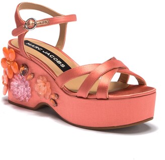 Marc Jacobs Callie Embellished Platform Sandal - ShopStyle
