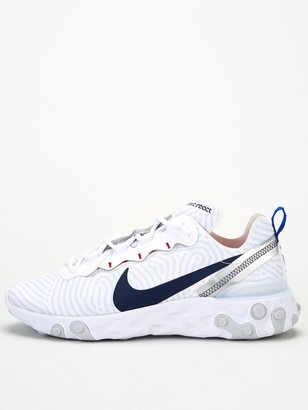 react element 55 white blue
