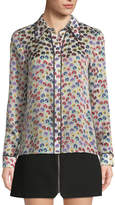 Thumbnail for your product : Alice + Olivia Alfie Round-Collar Button-Down