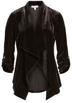 Thumbnail for your product : Chaus Velvet Drape Front Jacket