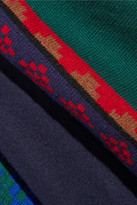 Thumbnail for your product : Sacai Intarsia wool-blend cape