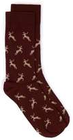 Thumbnail for your product : Topman Burgundy Rudolph Holiday Socks