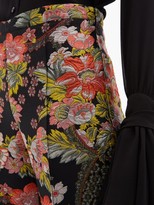 Thumbnail for your product : Andrew Gn Kick-flare Floral-brocade Trousers - Black Multi