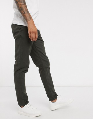 Selected slim fit cooper chinos in green
