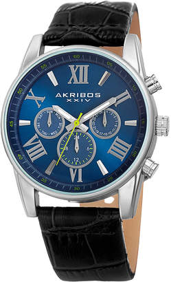 Akribos XXIV Men's Swiss Quartz Multifunction Dual-Zone Watch, 41mm