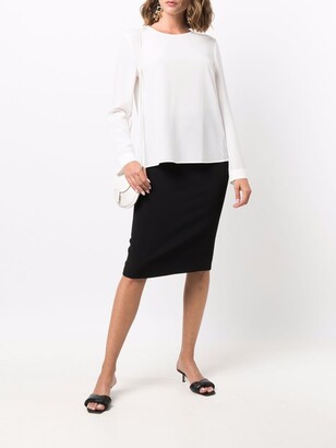 Emporio Armani High-Waisted Bodycon Midi Skirt