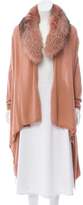 Thumbnail for your product : Alice + Olivia Fox-Trimmed Wool Cardigan