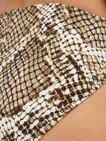 Thumbnail for your product : Norma Kamali Python-print High-rise Bikini Briefs - Grey Print