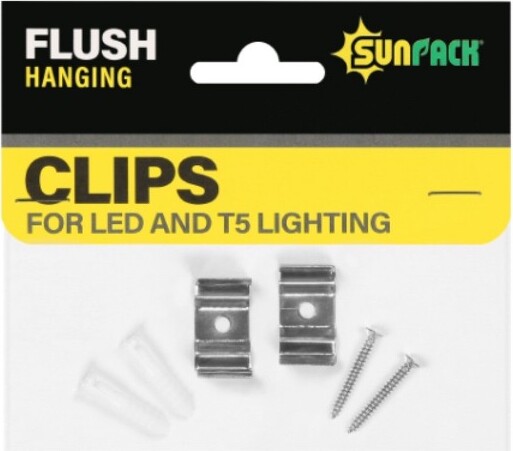 Sunpak SUNPACKFlushHangingClips,Silver(2ClipsPerPack)