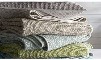 Crate & Barrel Raj Reversible Green Quilts and Pillow Shams