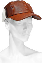 Thumbnail for your product : Rag & Bone Faux Shearling-paneled Cracked-leather Cap