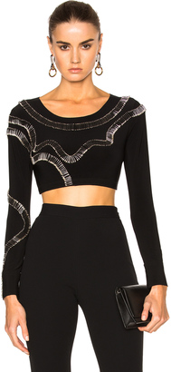 Norma Kamali for FWRD Safety Pins Cropped Top