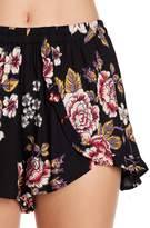 Thumbnail for your product : Angie Waffle Ruffle Wrap Printed Shorts