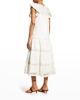 Thumbnail for your product : Marie Oliver Willow Tiered Lace-Inset Midi Dress