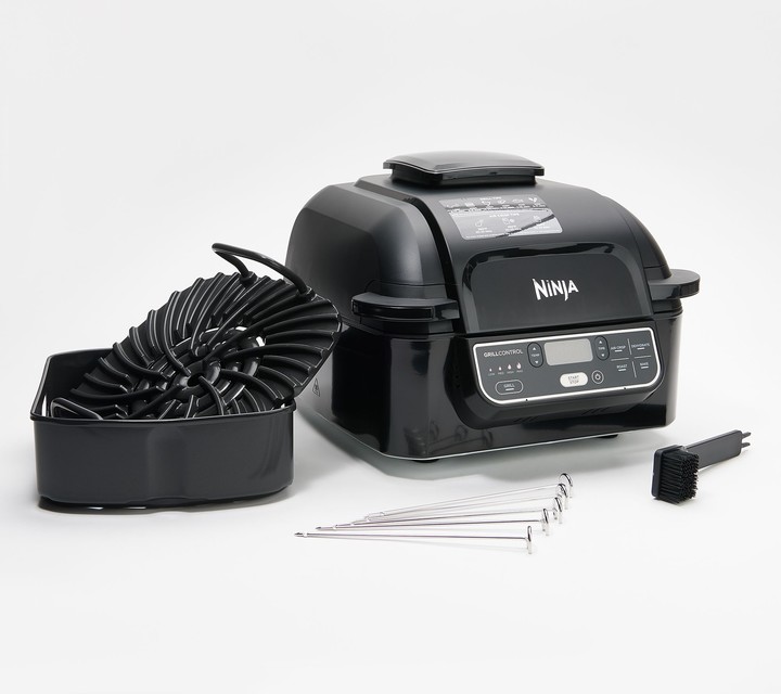 Ninja Foodi 6qt Indoor Grill w/ Air Frying, Skewers & Recipes