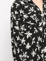Thumbnail for your product : Saint Laurent Floral-Print Long-Sleeve Dress