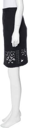 Sea Open Knit Knee-Length Skirt