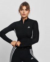 Thumbnail for your product : adidas Women's Black Long Sleeve T-Shirts - Long Sleeve Crop Top - Size XL at The Iconic