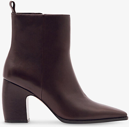 Reiss Womens Oxblood Amy Leather Ankle Boots Eur 39 / 6 Uk Women
