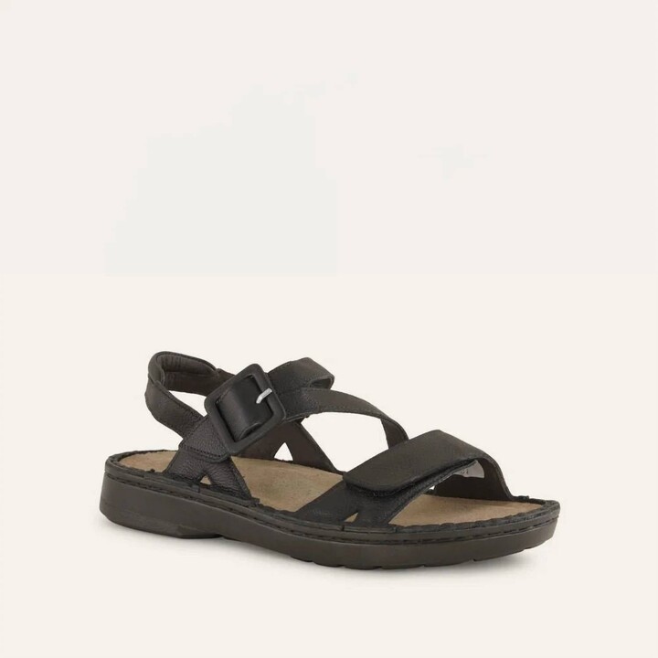 Naot Footwear Women's Castelo Sandals - Wide In Soft Black Leather