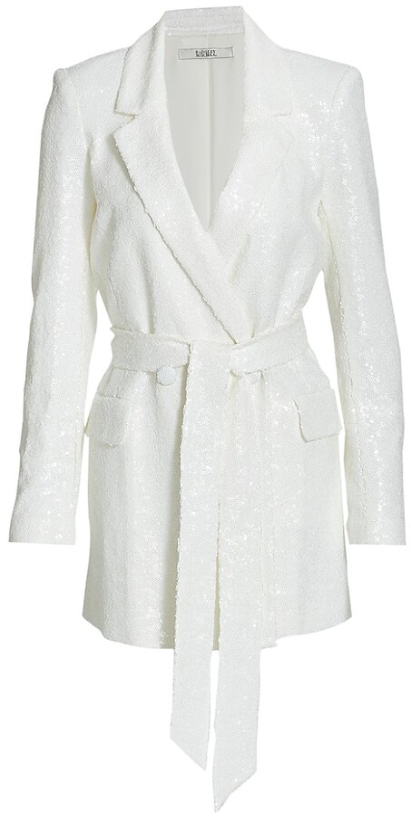 sequin jacket white