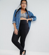 Thumbnail for your product : ASOS Curve DESIGN Curve leggings with high waist in black