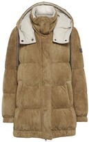 Thumbnail for your product : Brunello Cucinelli Suede puffer jacket