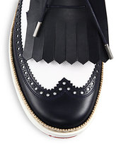 Thumbnail for your product : Gucci Augusta Leather Lace-Up Fringed Shoes