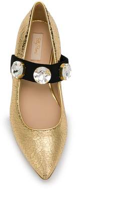 Polly Plume metallic ballerina shoes
