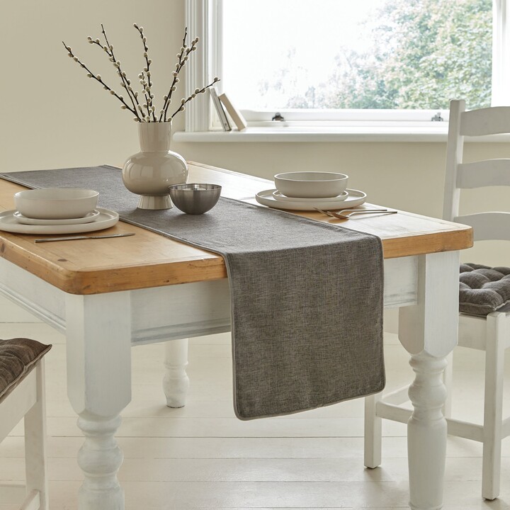 Dunelm Vermont Charcoal Velvet Runner Charcoal ShopStyle