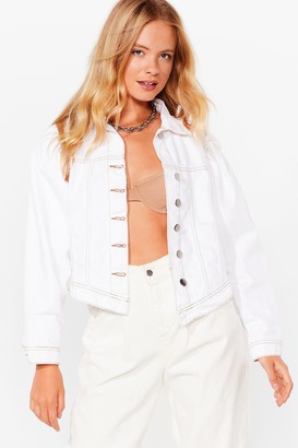 ladies white denim jacket uk