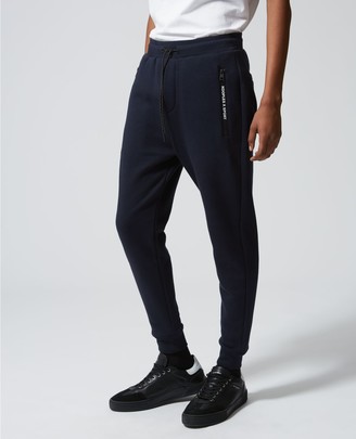 The Kooples Slim blue joggers with zipped pockets & badge