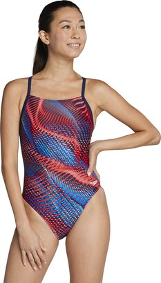 Speedo Womens Swimsuit One Piece Endurance The One Printed Team Colors Discontinued 