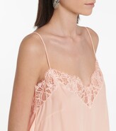 Thumbnail for your product : Alexander McQueen Lace-trimmed silk camisole