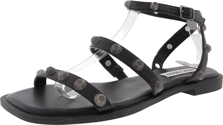Steve Madden Veronica Womens Embellished Faux Leather Ankle Strap