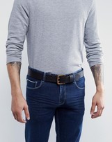 Thumbnail for your product : ASOS Wide Leather Belt With Double Prong In Black