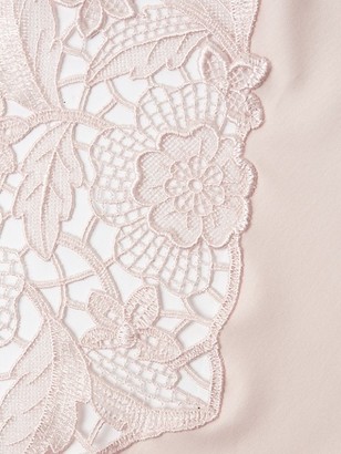 Hanro Flora Lace-Trim Cap-Sleeve Night Gown