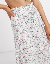 Thumbnail for your product : Sisters Of The Tribe Petite wide leg pants in floral co-ord