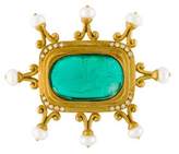 Thumbnail for your product : Doris Panos 18K Glass, Pearl & Diamond Brooch