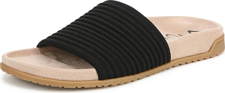 Vionic Womens Evie Knit Slide Sandal - Black
