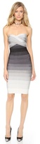 Thumbnail for your product : Herve Leger Izzie Ombre Strapless Dress