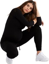 Thumbnail for your product : A Pea in the Pod | LUXEssentials Side Ruched 3/4 Sleeve Maternity T Shirt - Black, Large