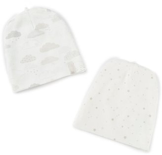 Baby Starters Newborn-6 Months Star/Cloud 2-Pack Beanie Hats