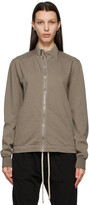 Thumbnail for your product : Rick Owens Taupe Mollino Zip-Up Sweatshirt