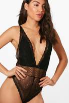 Thumbnail for your product : boohoo Geo Lace Bodysuit