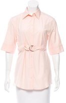 Thumbnail for your product : Celine Belted Button-Up Top w/ Tags