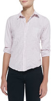 Thumbnail for your product : Frank & Eileen Barry Pinstripe Poplin Blouse, Red/White